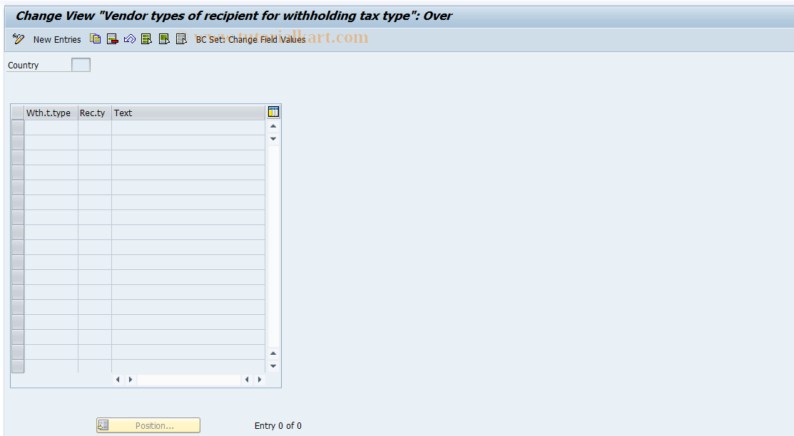 SAP TCode S_ALR_87003269 - IMG Activity: SIMG_CFORFBT059C