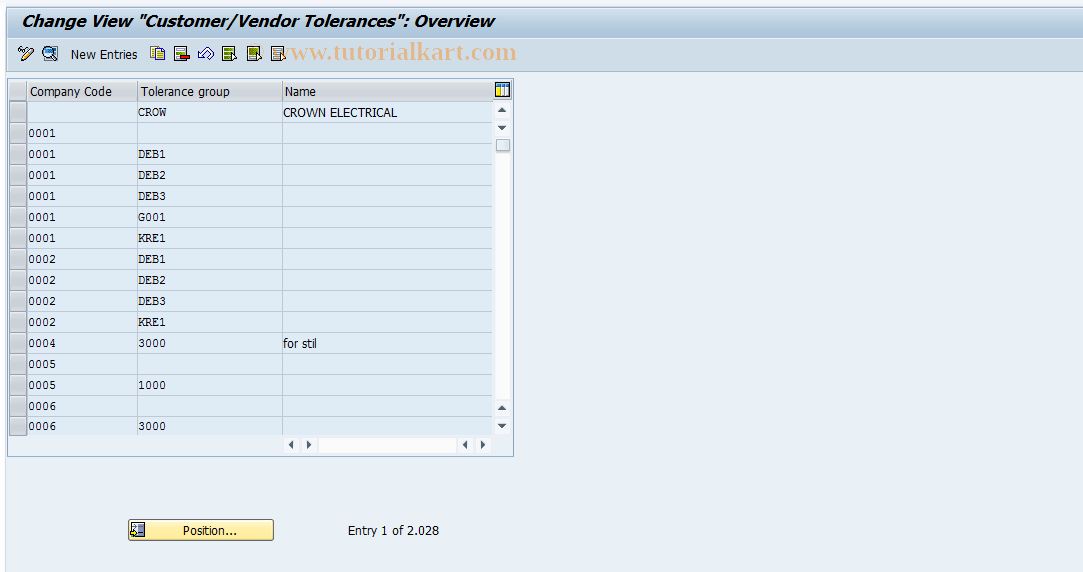 SAP TCode S_ALR_87003274 - IMG Activity: SIMG_XXMENUORFBOBA3