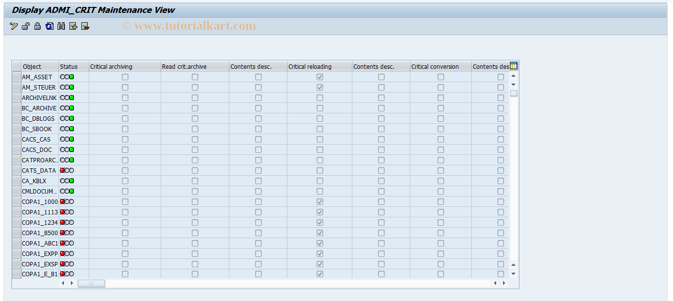 SAP TCode S_ALR_87003289 - IMG Activity: SIMG_EURO_ADMICRIT45