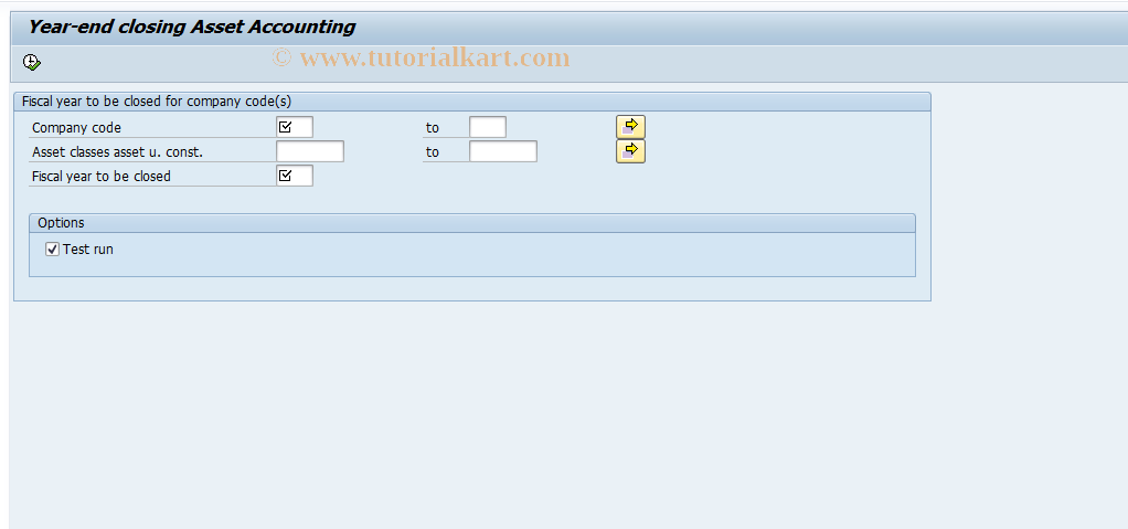 SAP TCode S_ALR_87003306 - IMG Activity: ORFA_FIAA_RAJABS