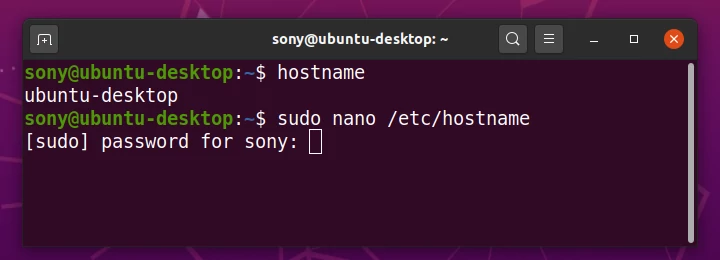 Ubuntu Change Hostname