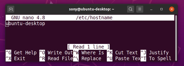 Ubuntu Change Hostname