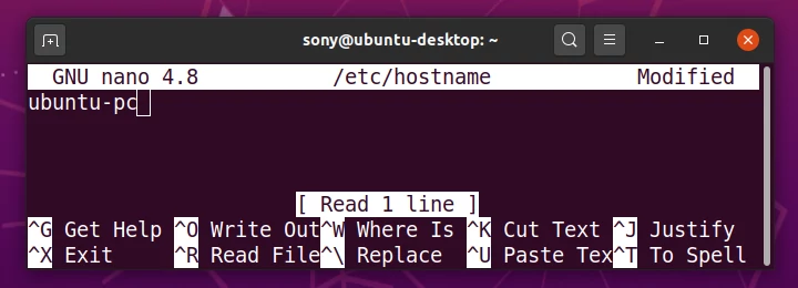 Ubuntu Change Hostname