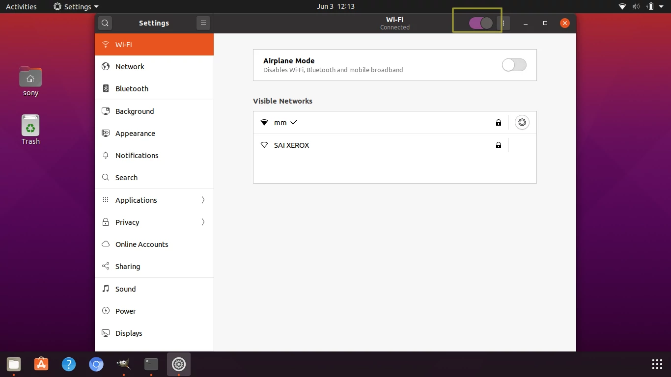 Ubuntu Turn Off WiFi - Step 2