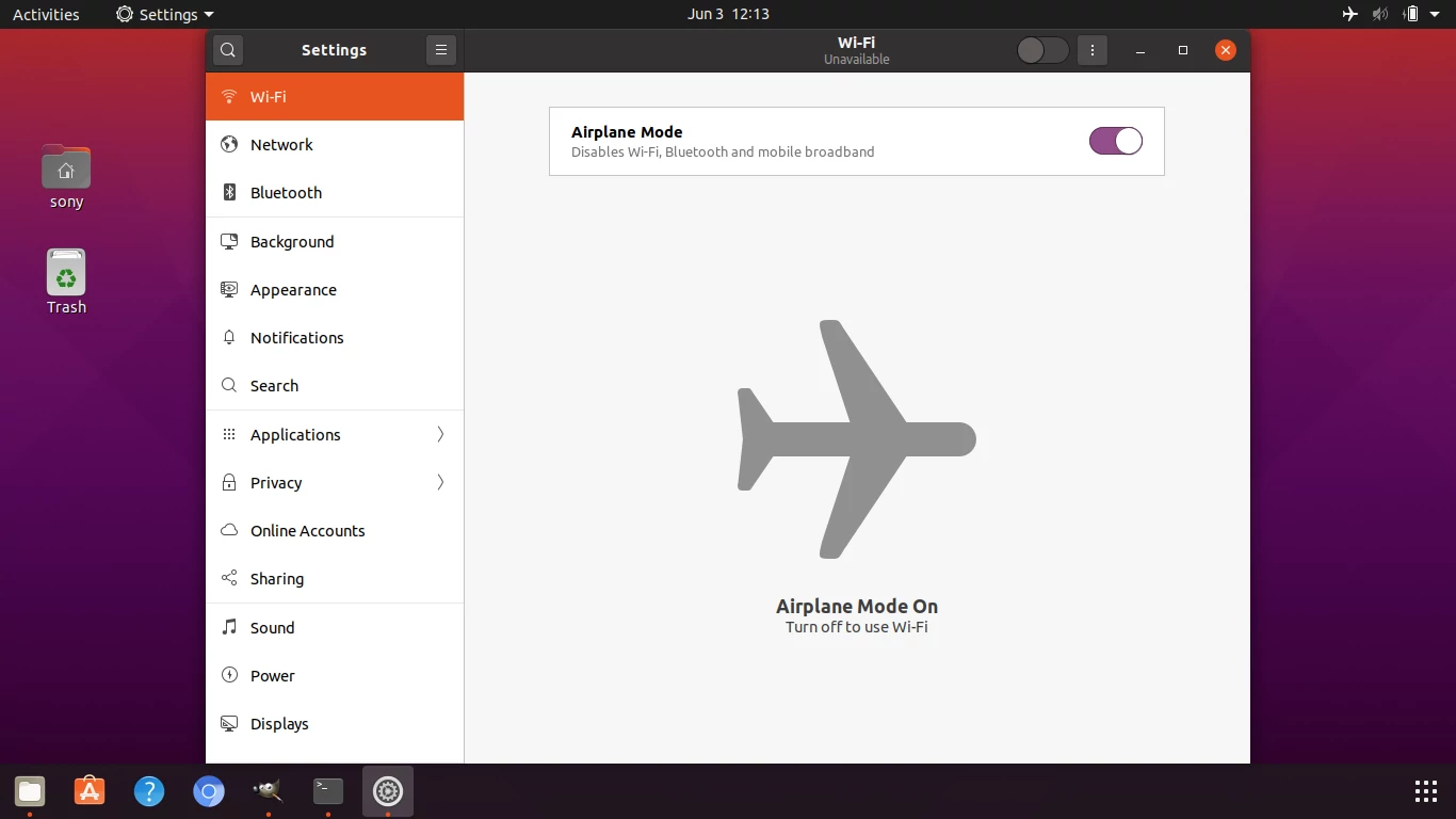 Ubuntu Turn Off WiFi - Step 3