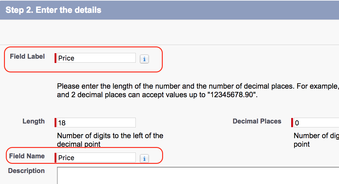 Custom fields