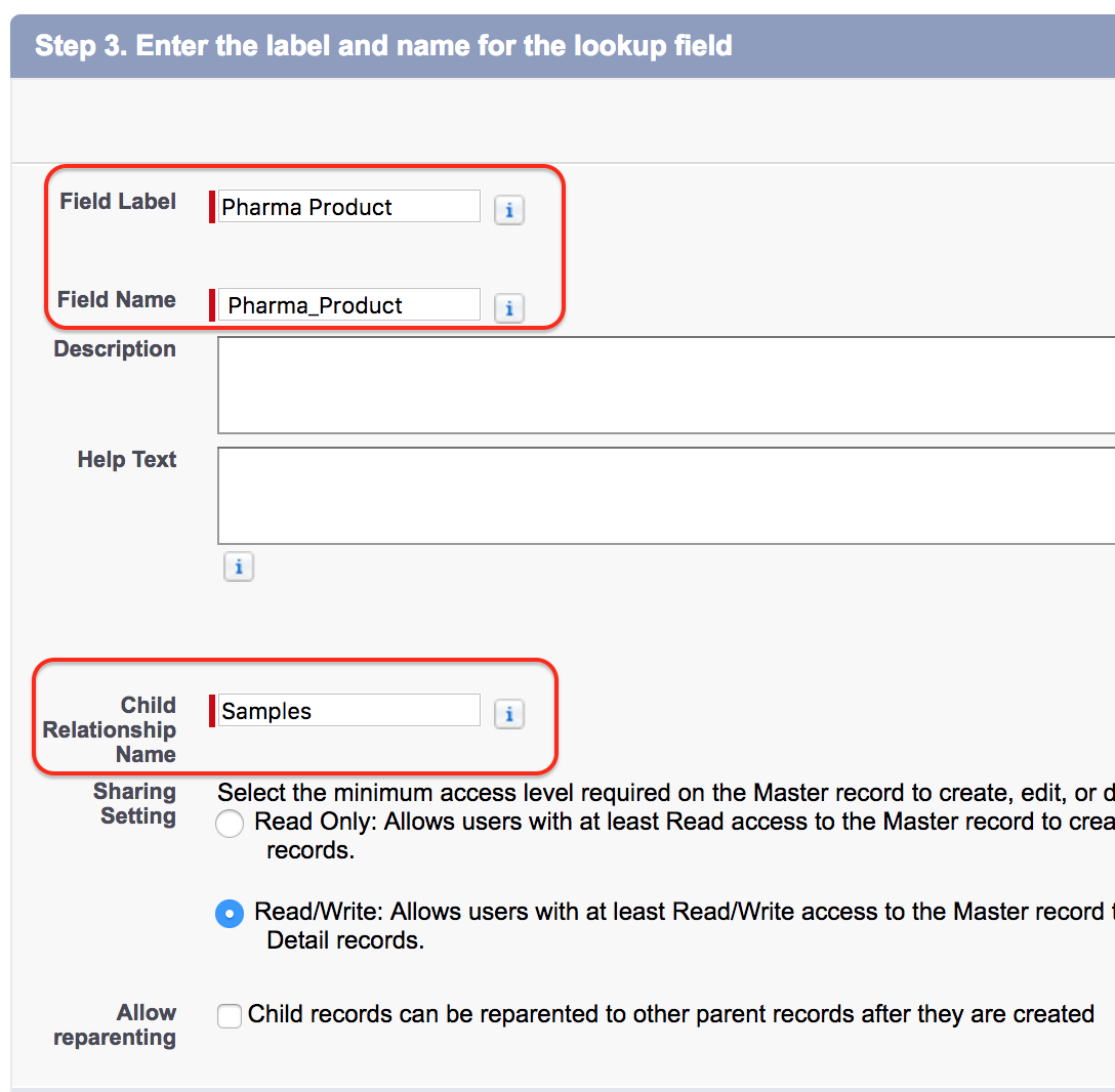 Master Detail relationship in Salesforce