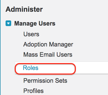 Role hierarchies in Salesforce