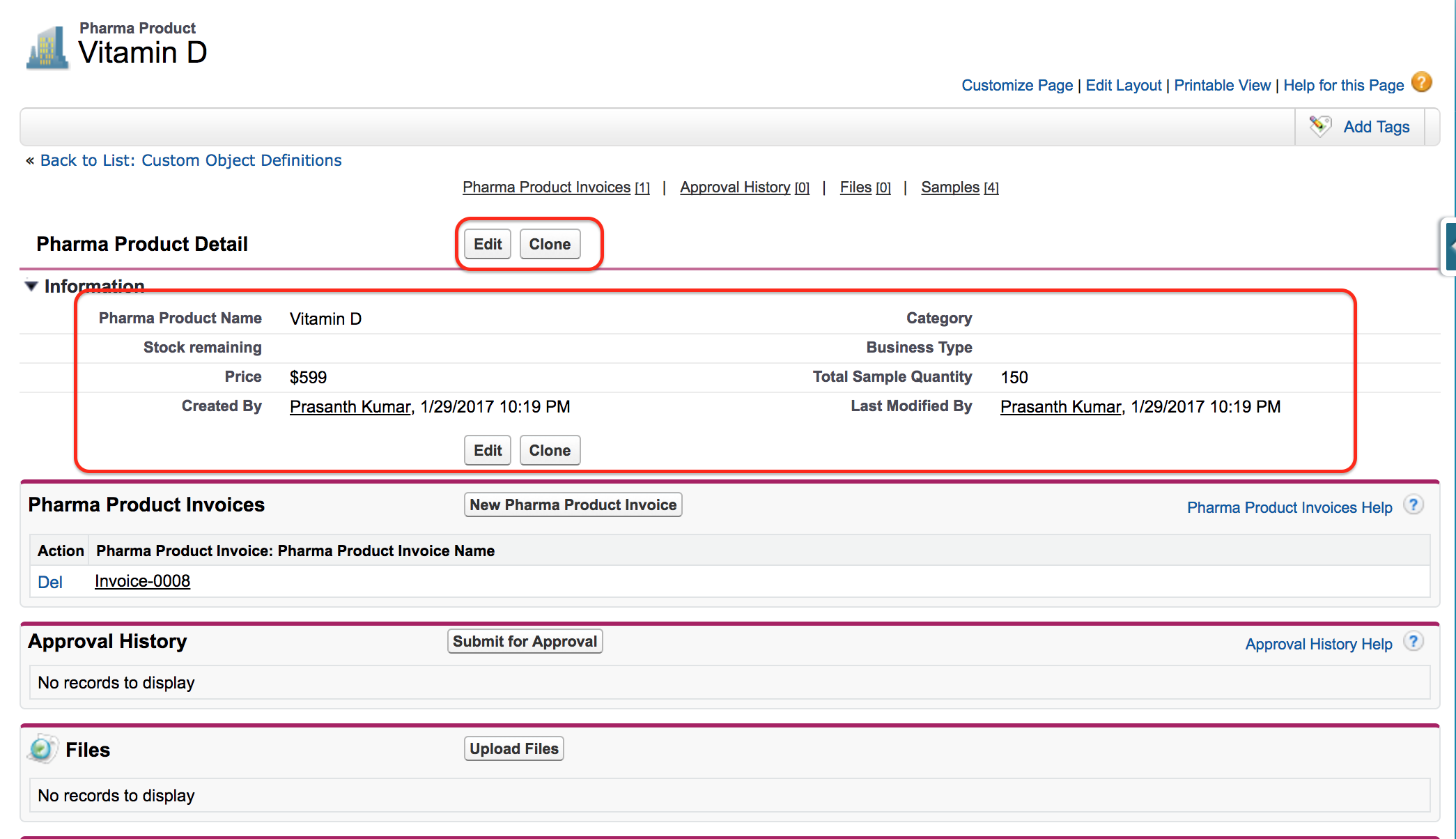 Custom page layouts in Salesforce.com