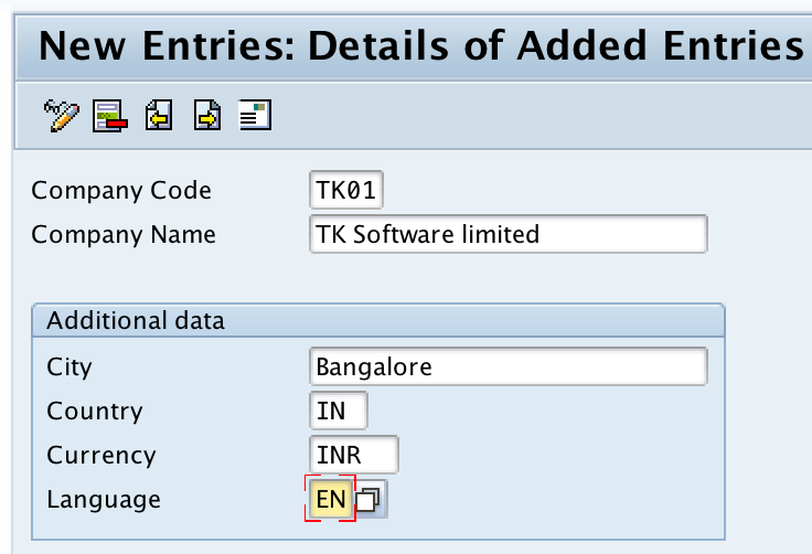 Define company code in SAP