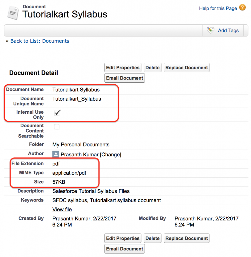 documents in Salesforce