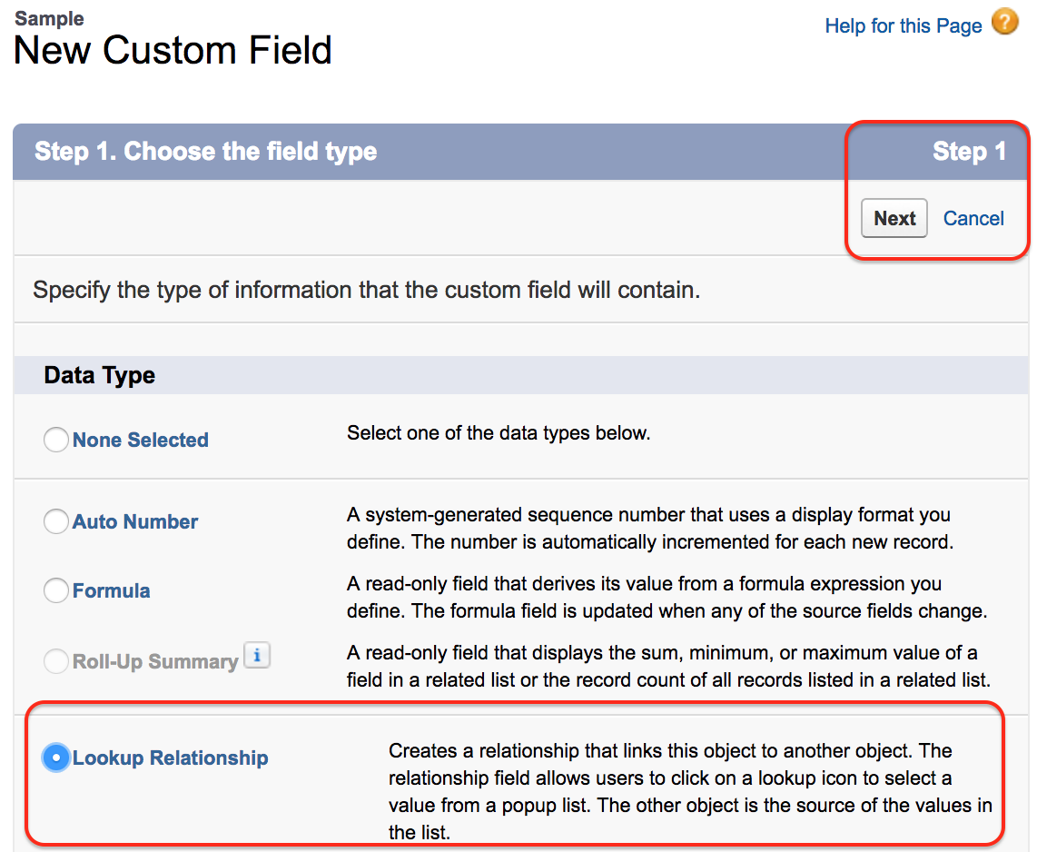 How to create lookup relationship in salesforce