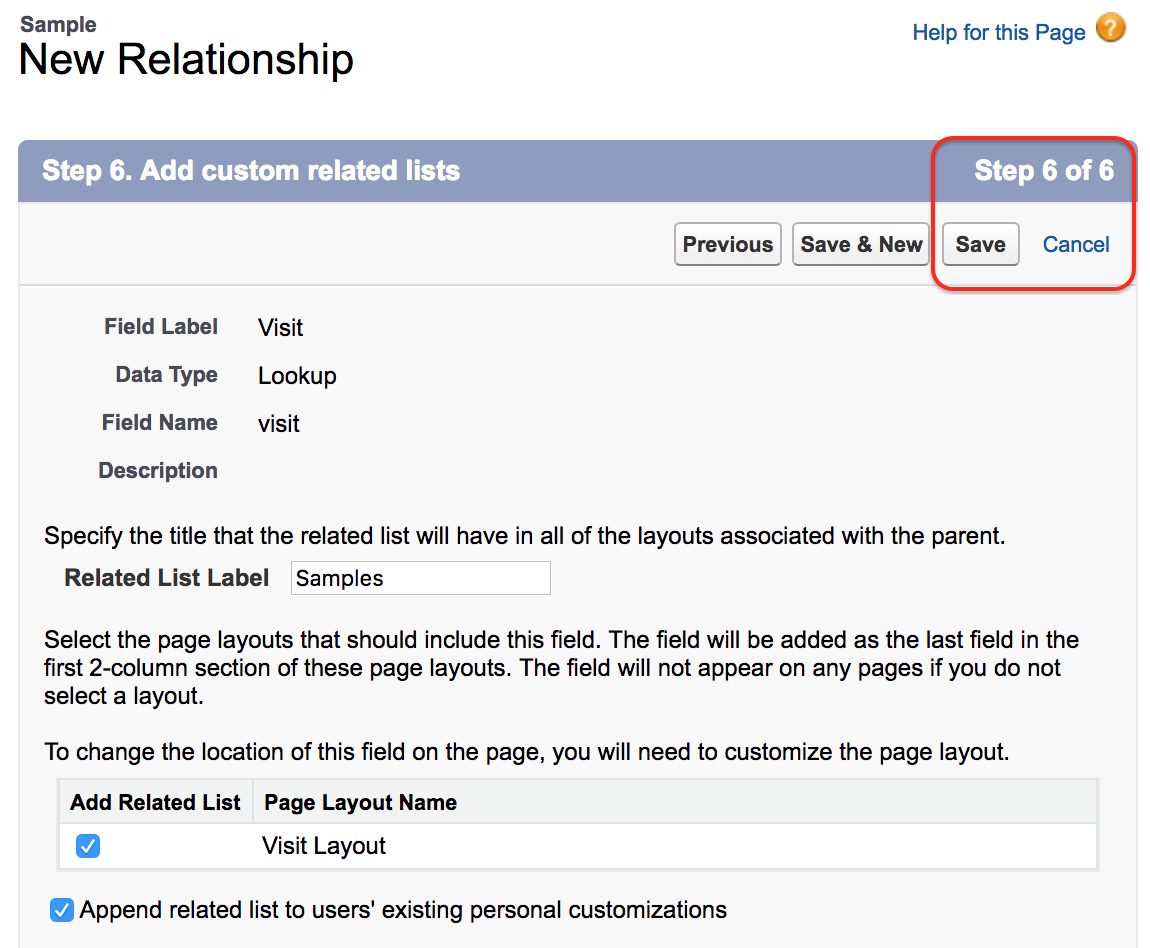 How to create lookup relationship in salesforce
