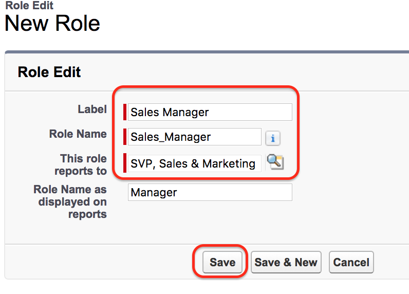 Role hierarchies in Salesforce