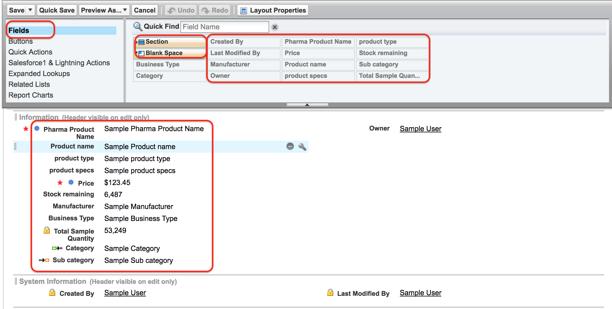 Page Layout in Salesforce