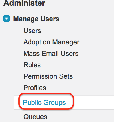 Public groups in Salesforce