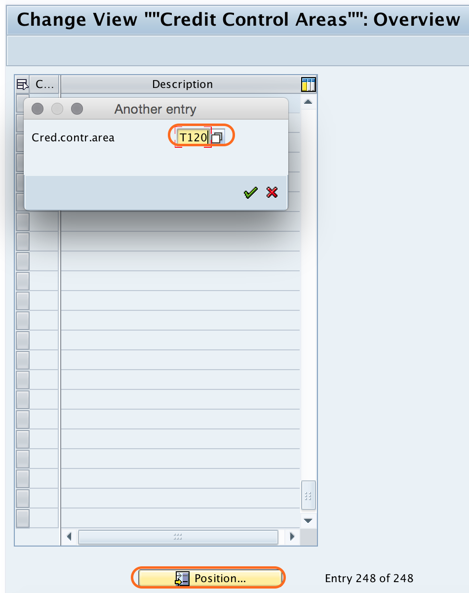 assignment of credit control area and credit segment