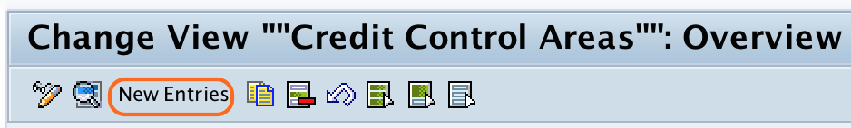 SAP Credit control area screen