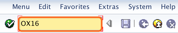 SAP Transaction code OX16