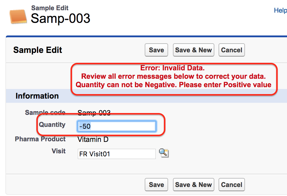 Validation rules in Salesforce.com