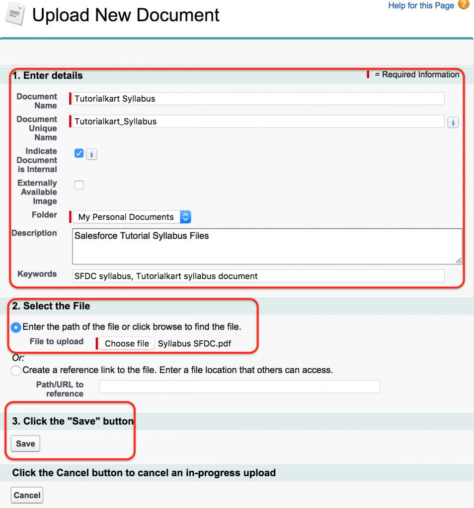 Salesforce Documents Tab