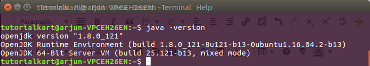 Check Java version if available any - Apache Flink Tutorials - Tutorialkart.com