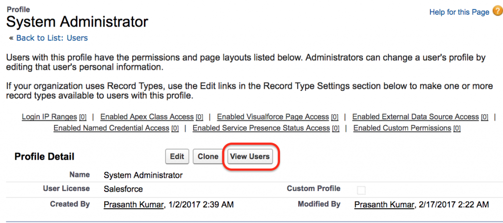 profiles in salesforce.com