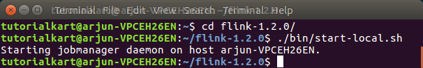 Start local Flink cluster using command - Apache Flink Tutorials - TutorialKart.com