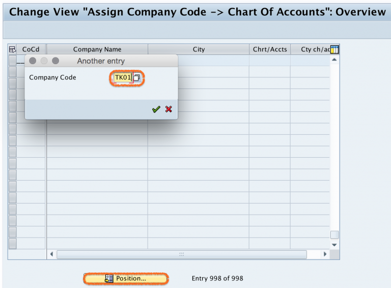 assign company code to chart of accounts in sap fico