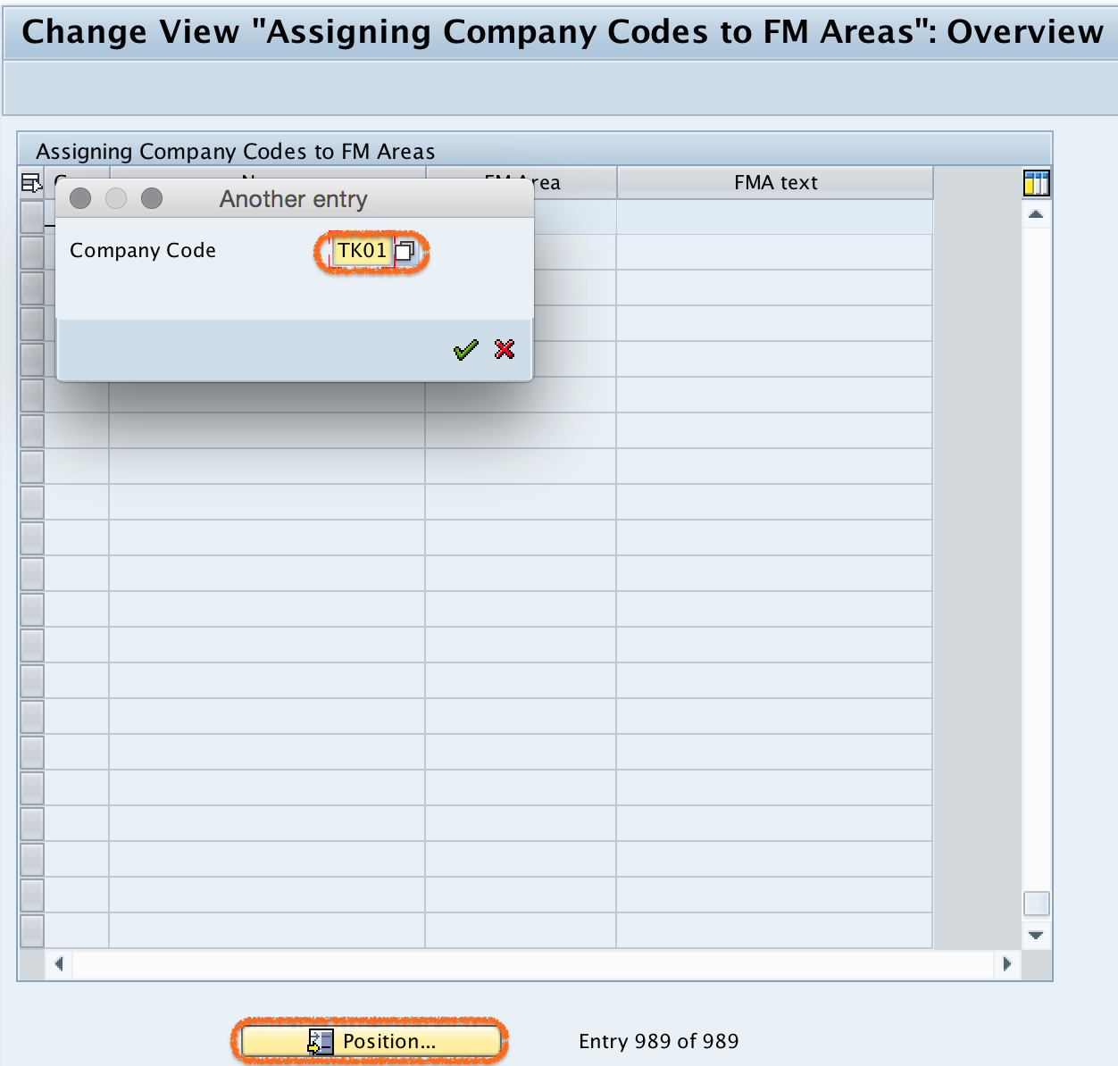 Assign company code to financial management area in SAP