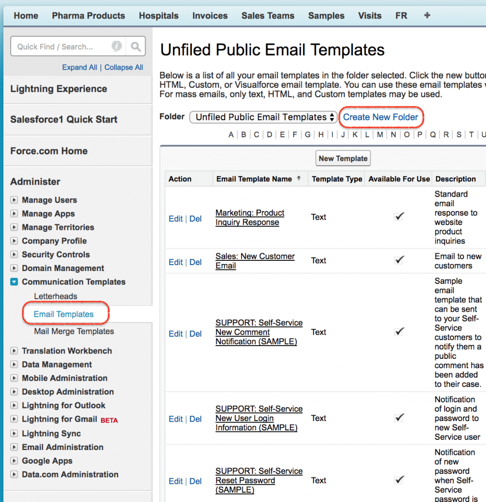 Creating New Salesforce email templates