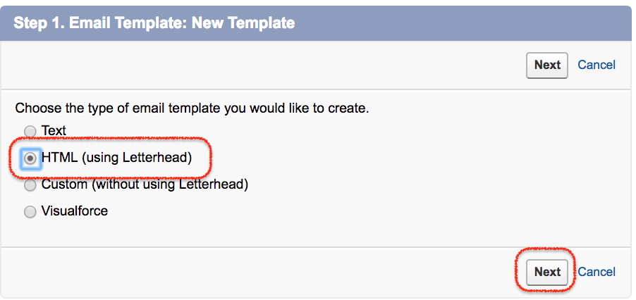 Creating New Salesforce email templates