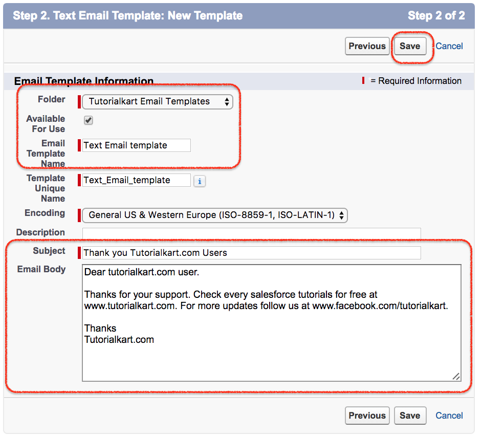 Creating New Salesforce email templates