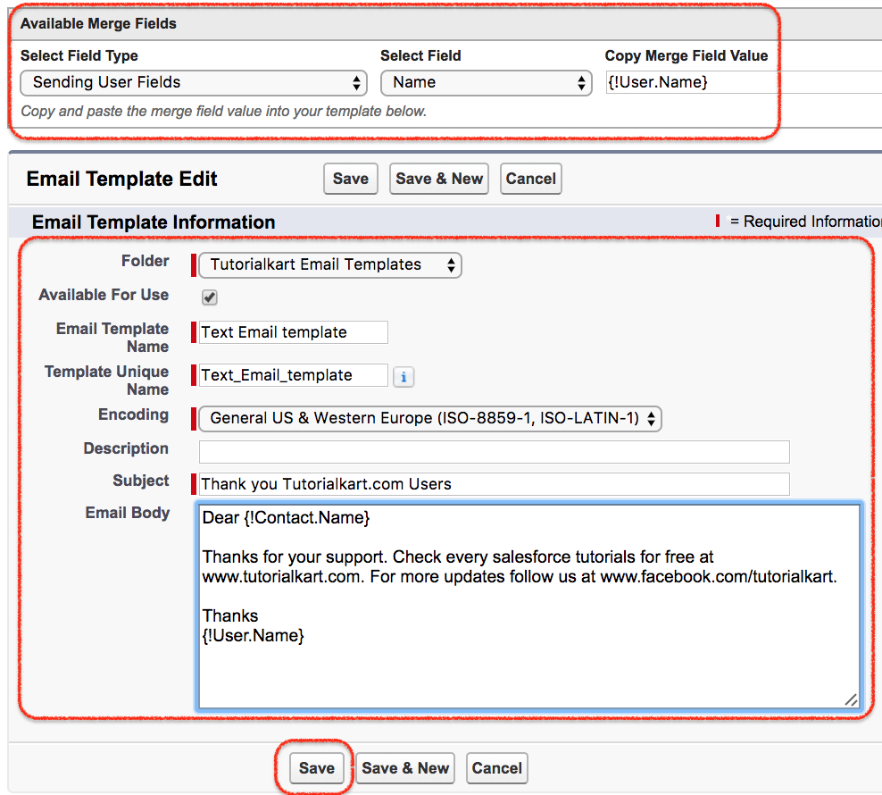 Creating New Salesforce email templates