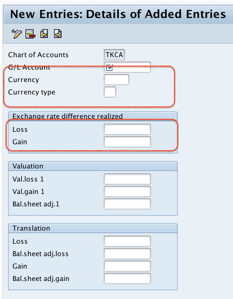 Define Accounts for Exchange Differences in SAP