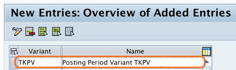 Define Posting Period Variant in SAP