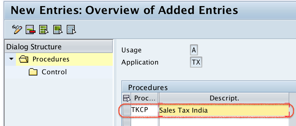 Define Tax Procedure in SAP