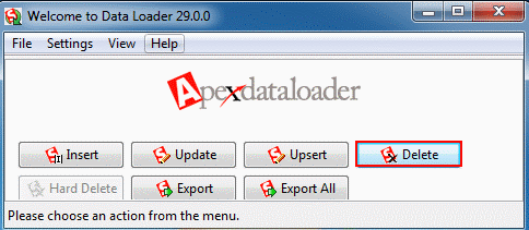 Deleting and Exporting Records using Data Loader Salesforce