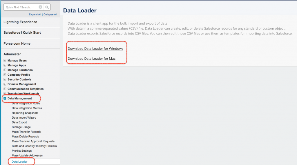 Salesforce Data Loader