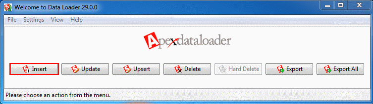 Inserting a Record using Apex Data Loader