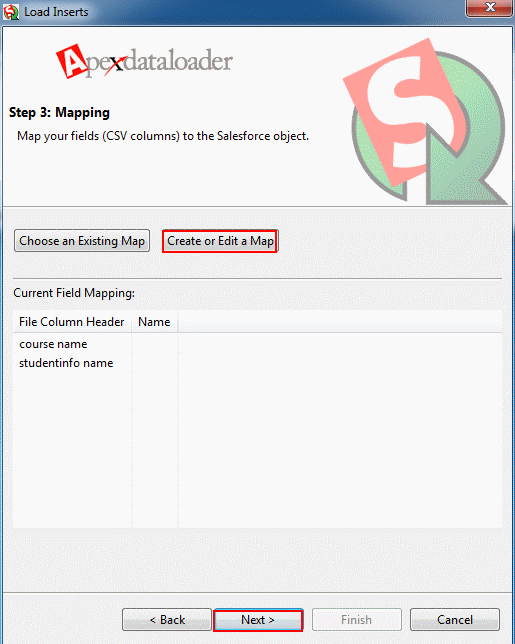 Inserting a Record using Apex Data Loader