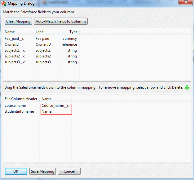 Inserting a Record using Apex Data Loader