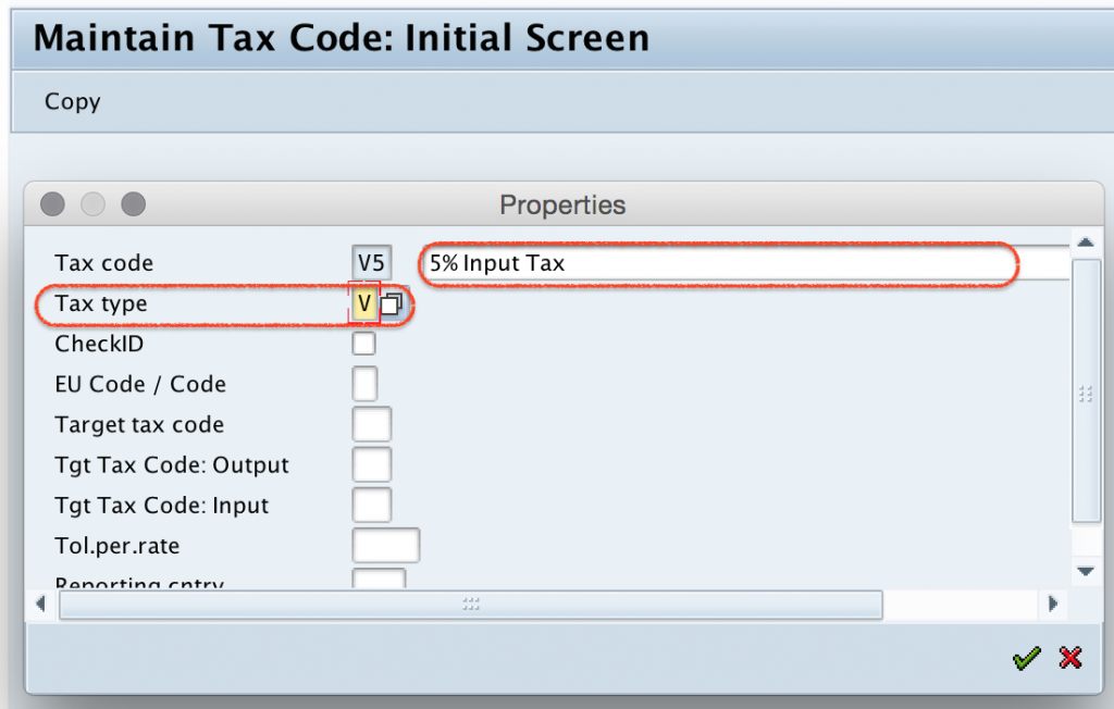 tax code assignment in sap mm