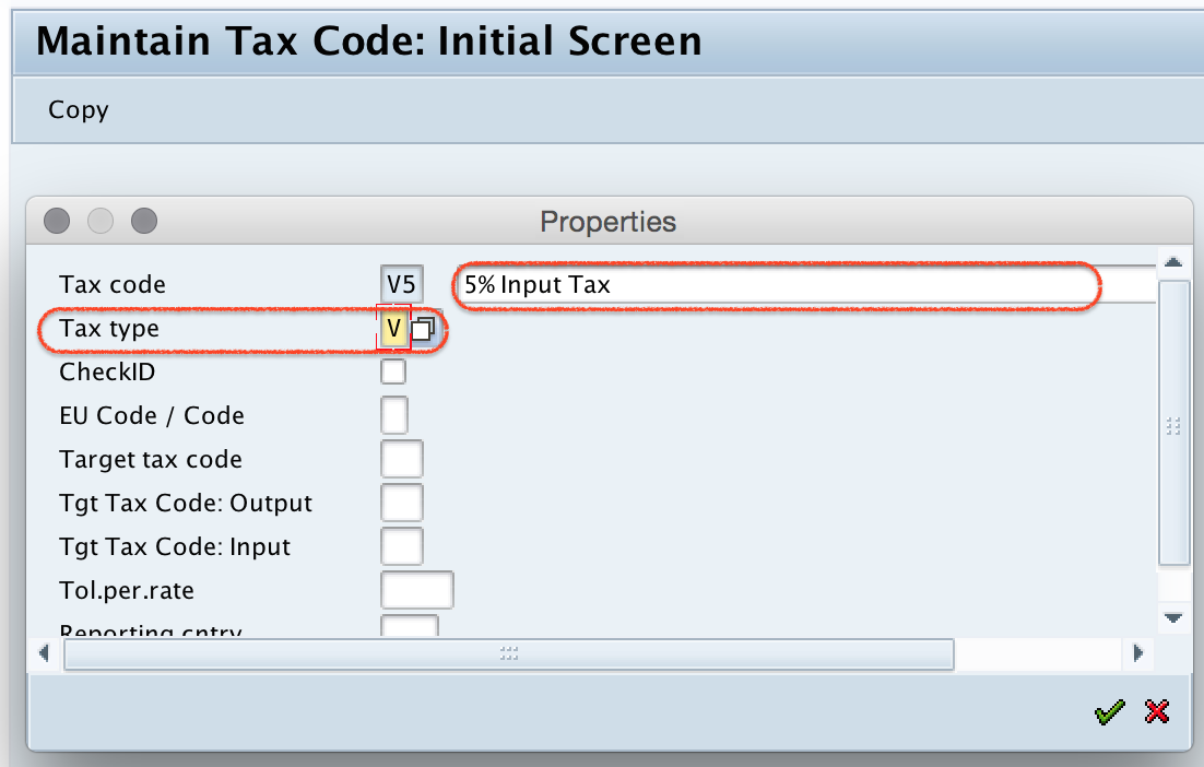 Maintain Tax Code in SAP