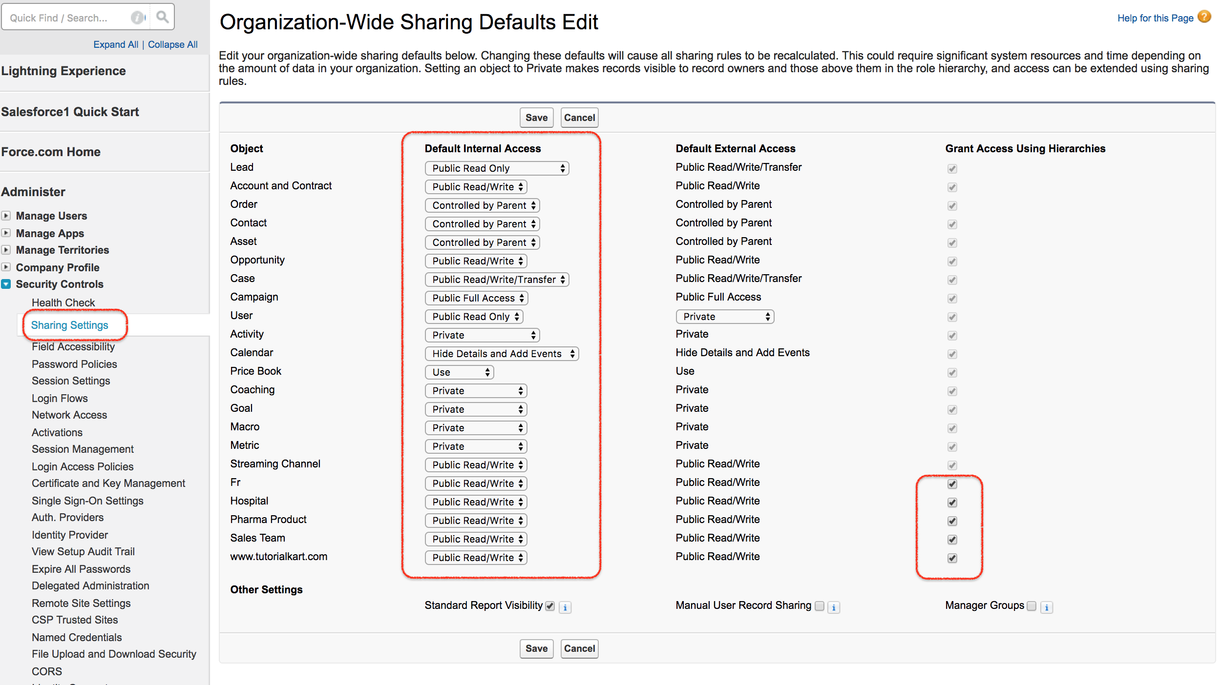 Organization Wide Defaults in Salesforce