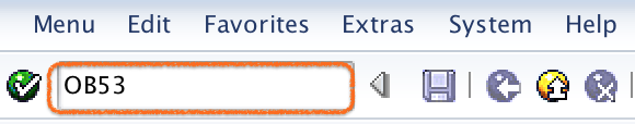 SAP Transaction code OB53