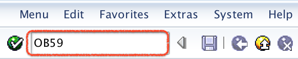 SAP Transaction code OB59