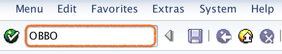 SAP Transaction code OBBO