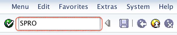 SAP Transaction code SPRO
