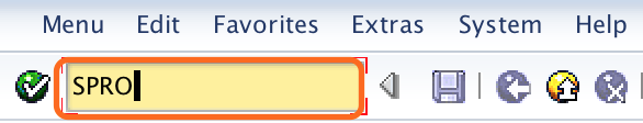 SAP Transaction code SPRO